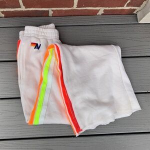 Aviator Nation 5 Stripe Wide Leg Pocket Sweatpants